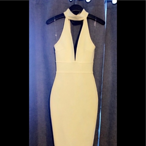 Mistress Rocks Dresses | Mistress Rocks Yellow Midi Bandage Dress | Color: Yellow | Size: Xs | Jade438'S Closet